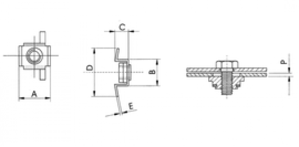 Гайка клетевая М6-4116-A Zn/A2