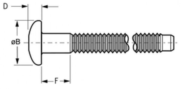 Зажимной крепеж Maxlok 1901 купольная головка 6,4x2,2мм St/Zn