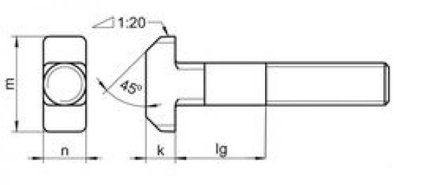 Болт к пазам станочным обработанным DIN 186 B M 24 x 160 St