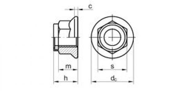 Гайка с фланцем самоконтрящаяся EN 1663 (DIN6926) M16 8 Zn