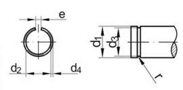 Кольцо пружинное наружное стопорное DIN7993A d 25 St