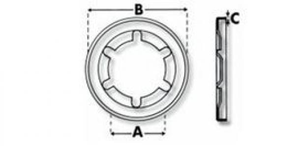Фиксатор StarLock стандартный тип с круглым колпачком d 4 x 12/b 5 St/Ni