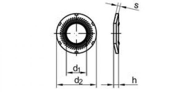 Шайба контактная ART 88123 S Teckentrup M 4 d 4,1/ D 8,2/ h 1,35 5,8 Dacromet
