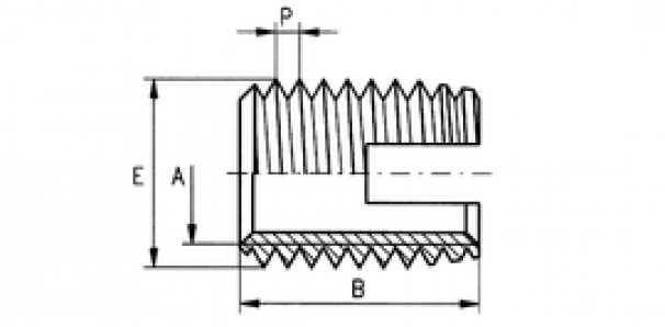 Резьбовая вставка тонкостенная с прорезью Ensat - SD M 3 D 4,5 x 0,5 x 6 Zn/Bl