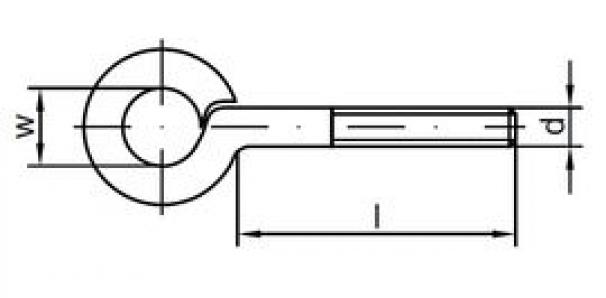 Винт с петлей art88136 М6х50 Zn