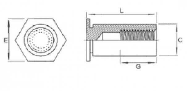 Втулка запрессовочная несквозная CFBSO (отв.5,4)  M 3 x 5 St/Zn